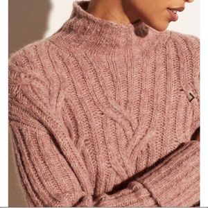 Vice Mirrored Cable Turtleneck- Italian alpaca wool